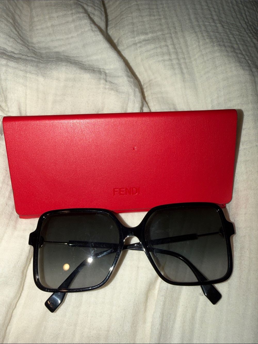 Fendi Women’s Black Oversized Square Sunglasses
